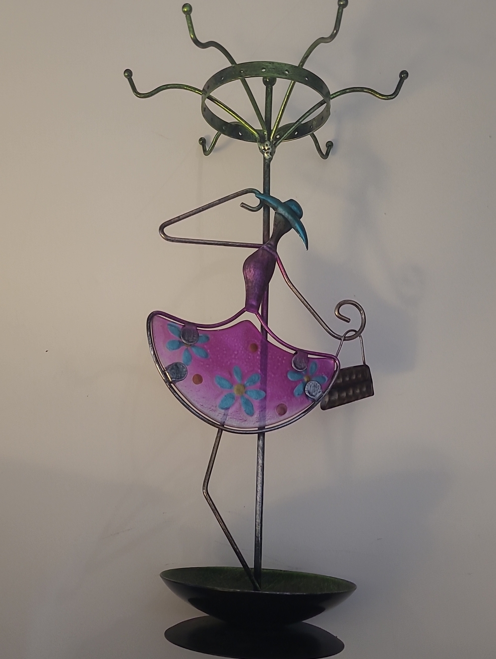Decorative Purple Metal   Sculpture - Floral Dress